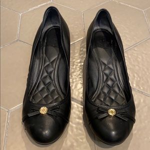 Cole Haan black low wedge